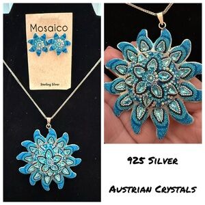 NWT Mosaico Austrian Crystal necklace & earrings 💕💕 new line! 💕💕